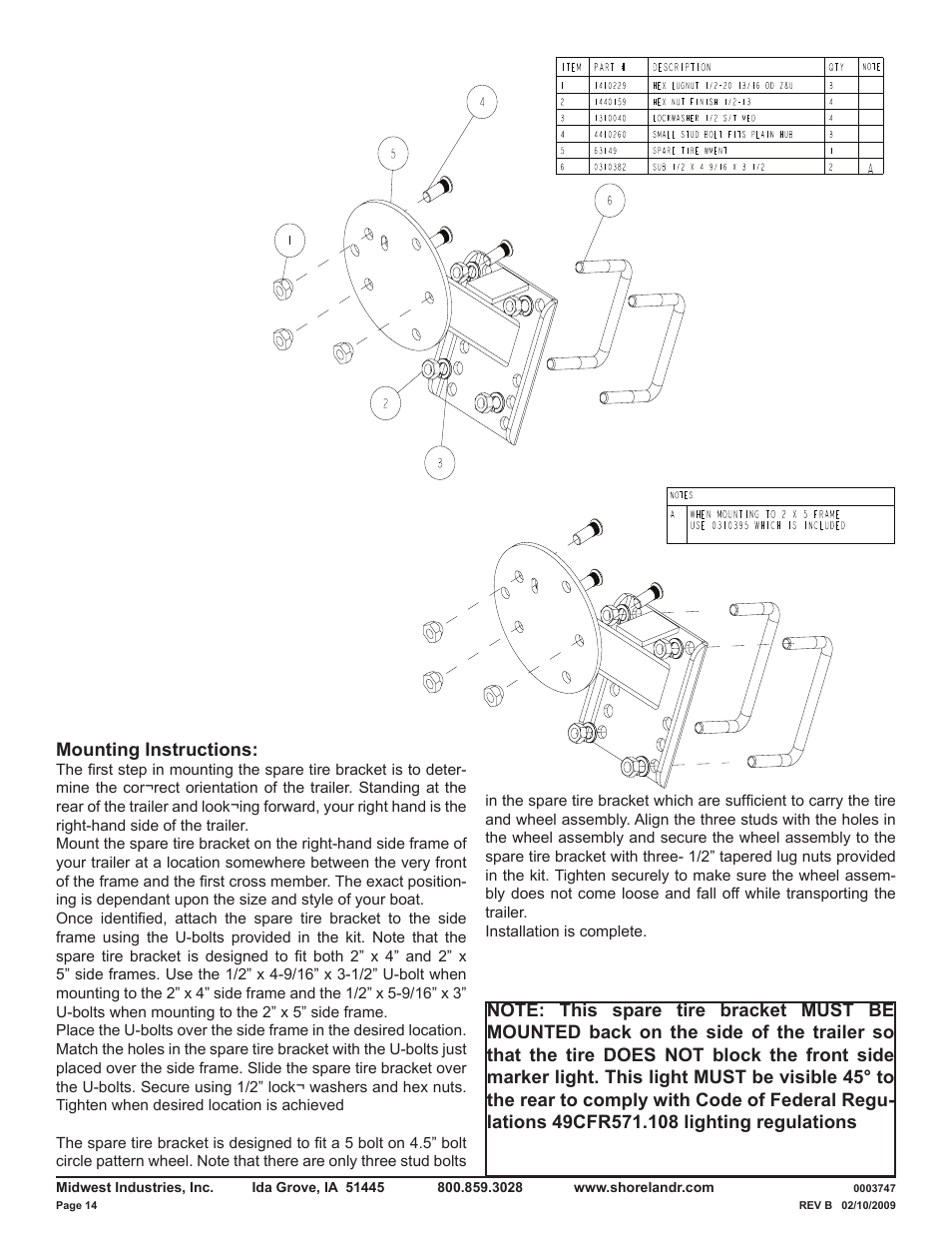 ShoreLand'r LUB40TABBXLW V.4 User Manual | Page 14 / 15