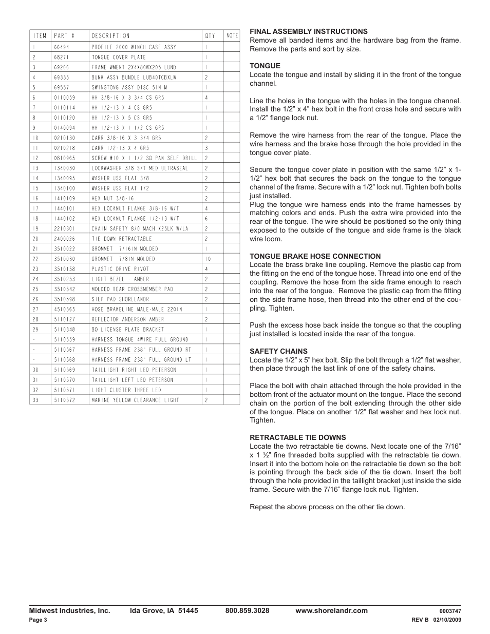 ShoreLand'r LUB40TABBXLW V.4 User Manual | Page 3 / 15