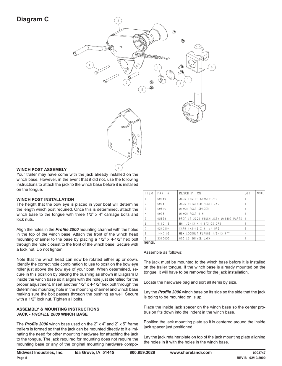 Diagram c | ShoreLand'r LUB40TABBXLW V.4 User Manual | Page 5 / 15