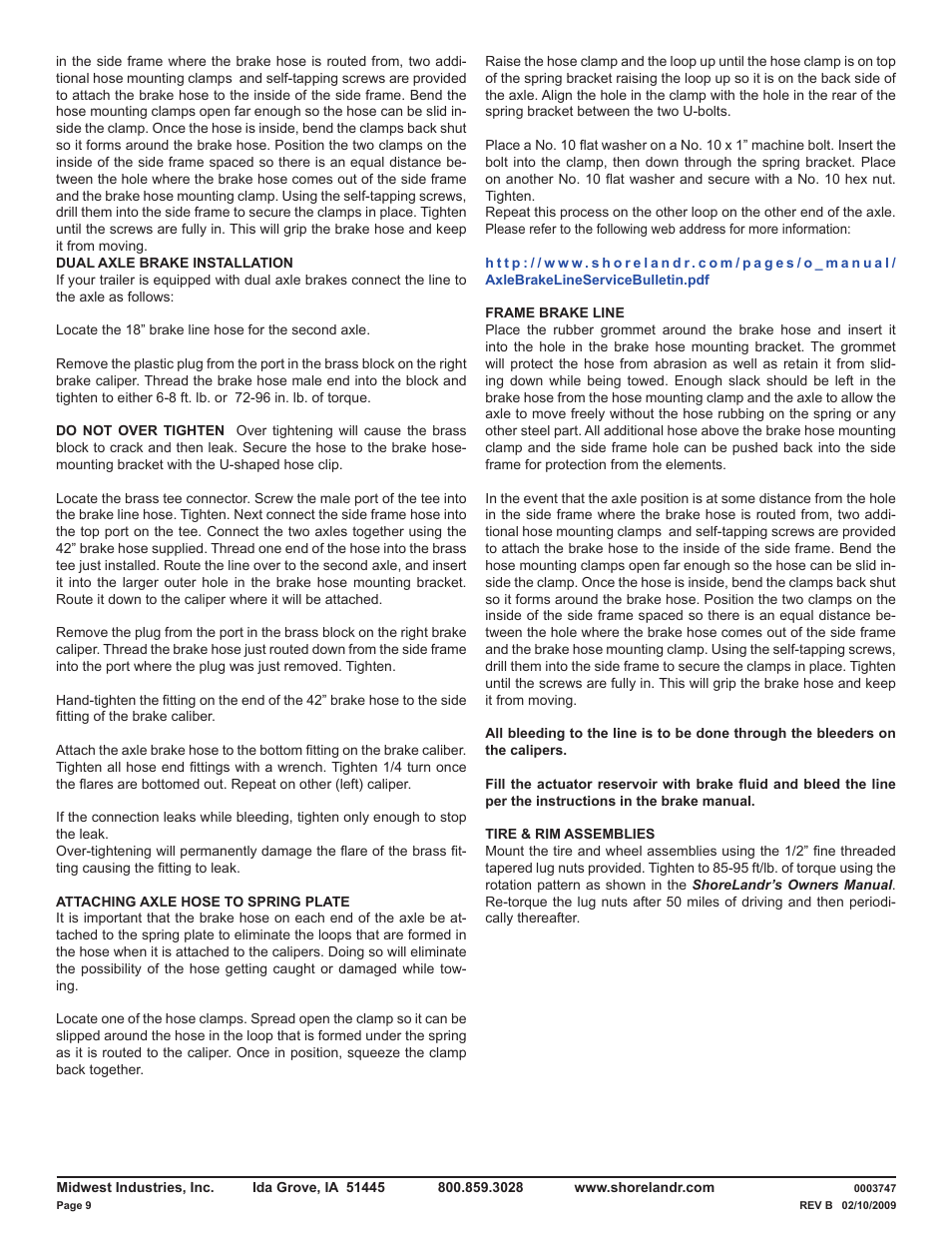 ShoreLand'r LUB40TABBXLW V.4 User Manual | Page 9 / 15