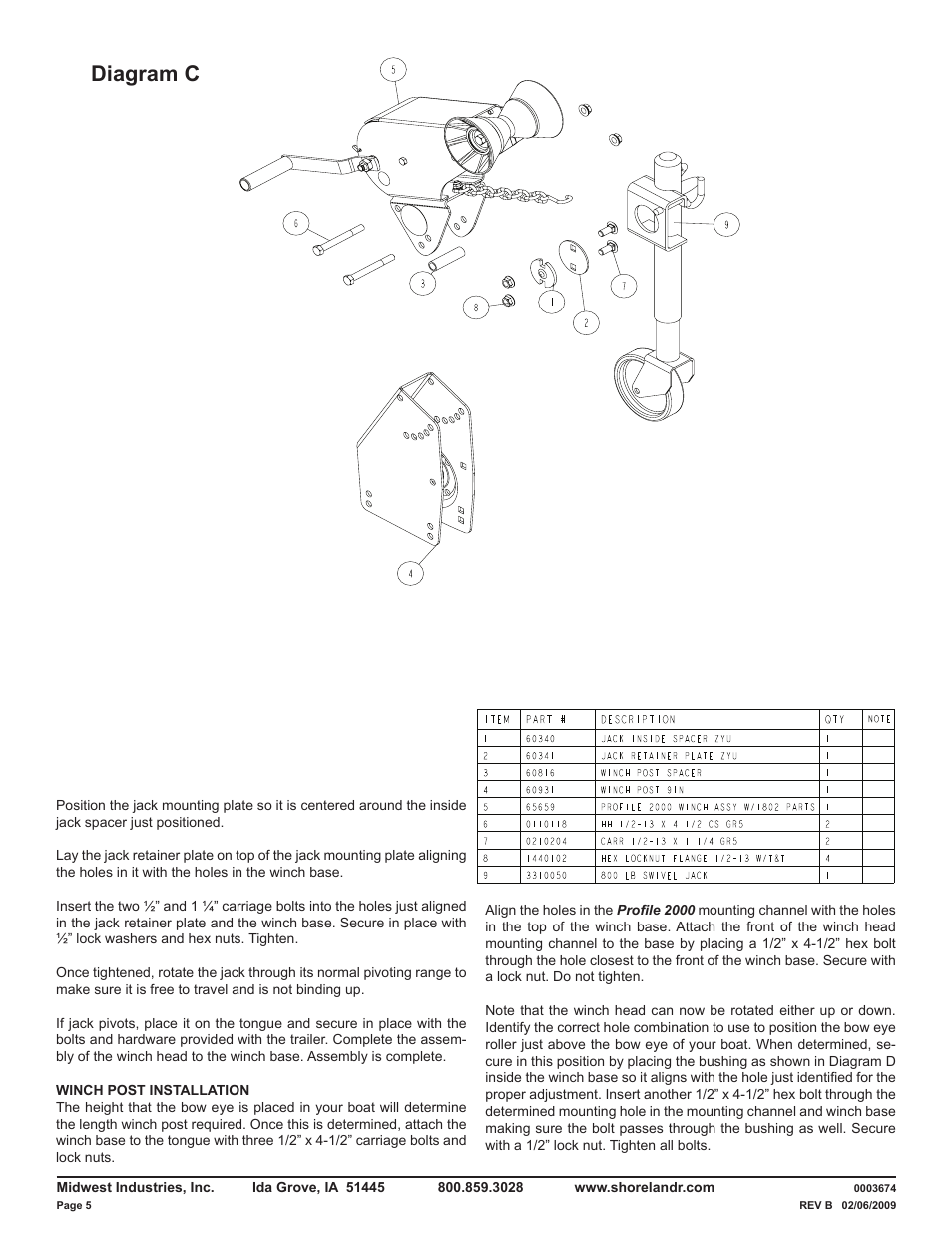 Diagram c | ShoreLand'r LUB40TCBXLW V.2 User Manual | Page 5 / 15