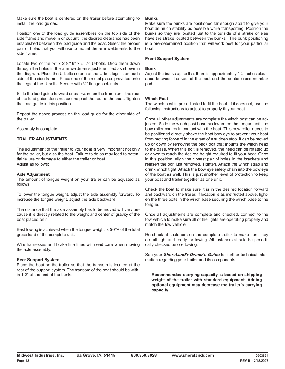 ShoreLand'r LUB40TCBXLW V.3 User Manual | Page 13 / 14