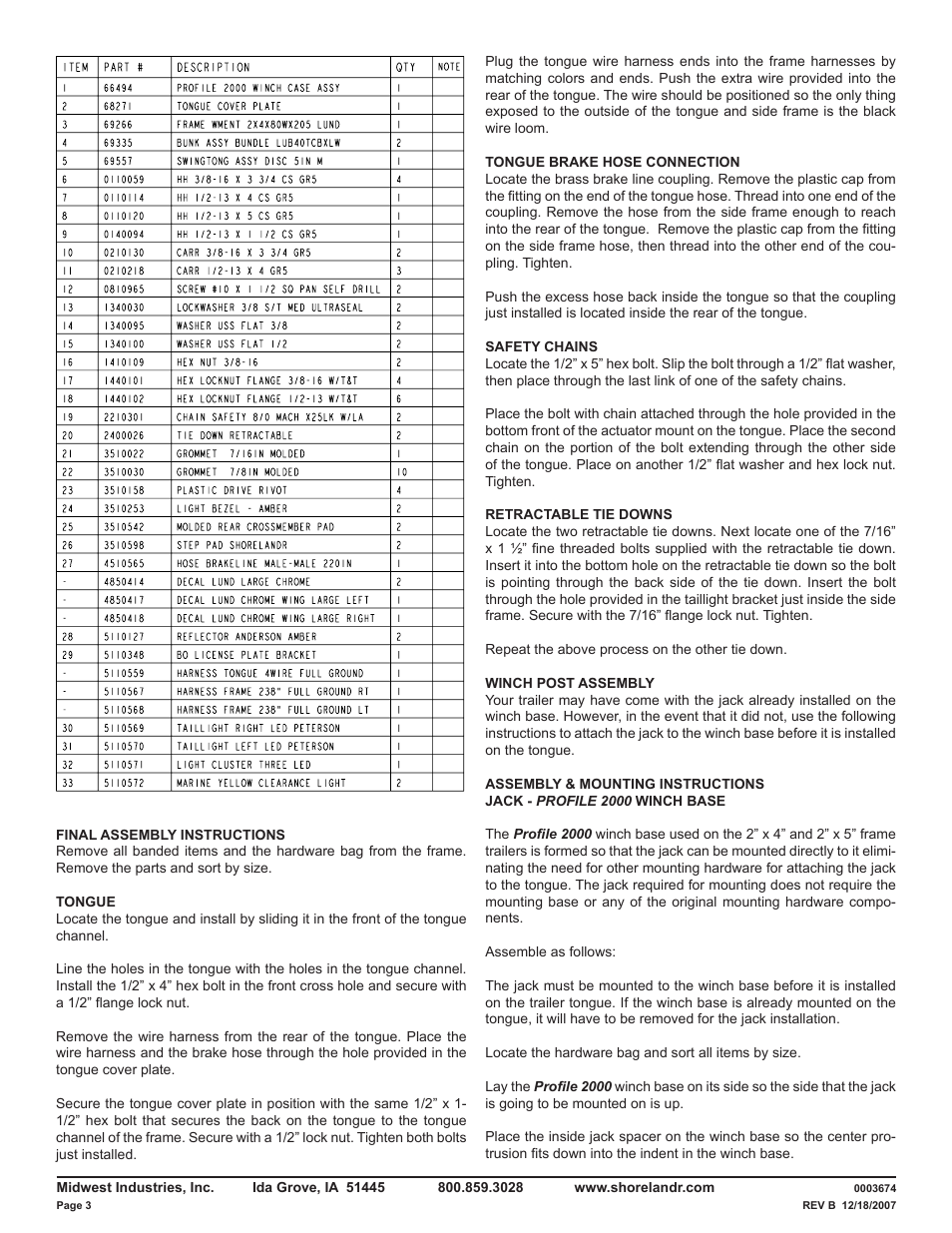 ShoreLand'r LUB40TCBXLW V.3 User Manual | Page 3 / 14