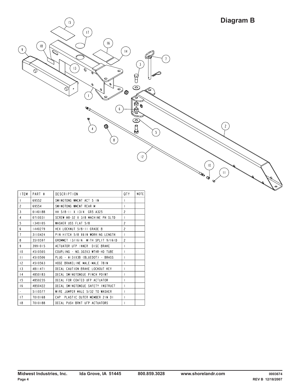 Diagram b | ShoreLand'r LUB40TCBXLW V.3 User Manual | Page 4 / 14