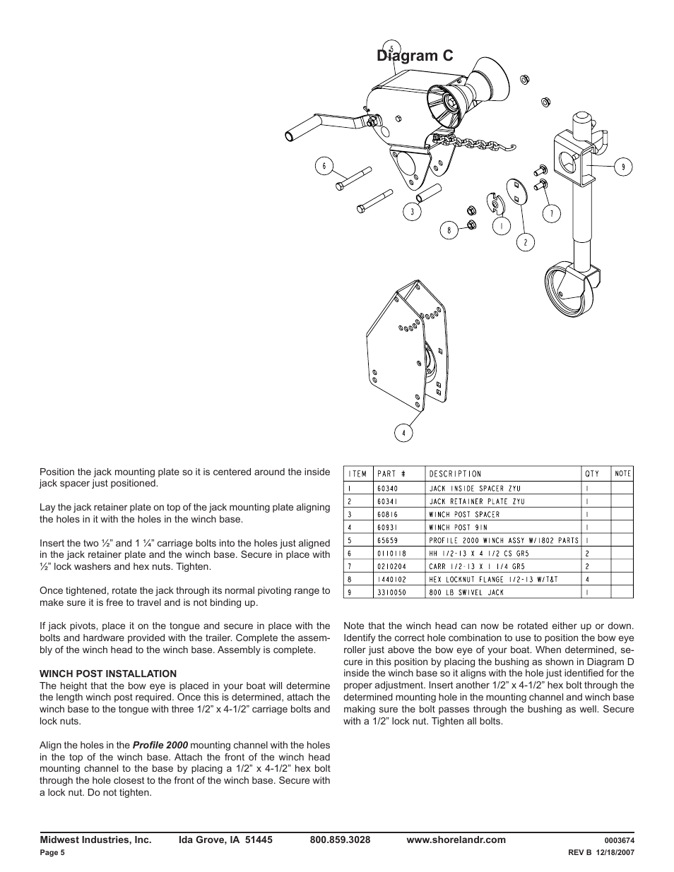 Diagram c | ShoreLand'r LUB40TCBXLW V.3 User Manual | Page 5 / 14