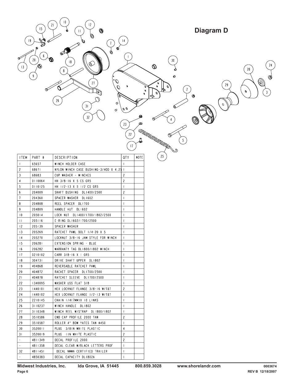 Diagram d | ShoreLand'r LUB40TCBXLW V.3 User Manual | Page 6 / 14