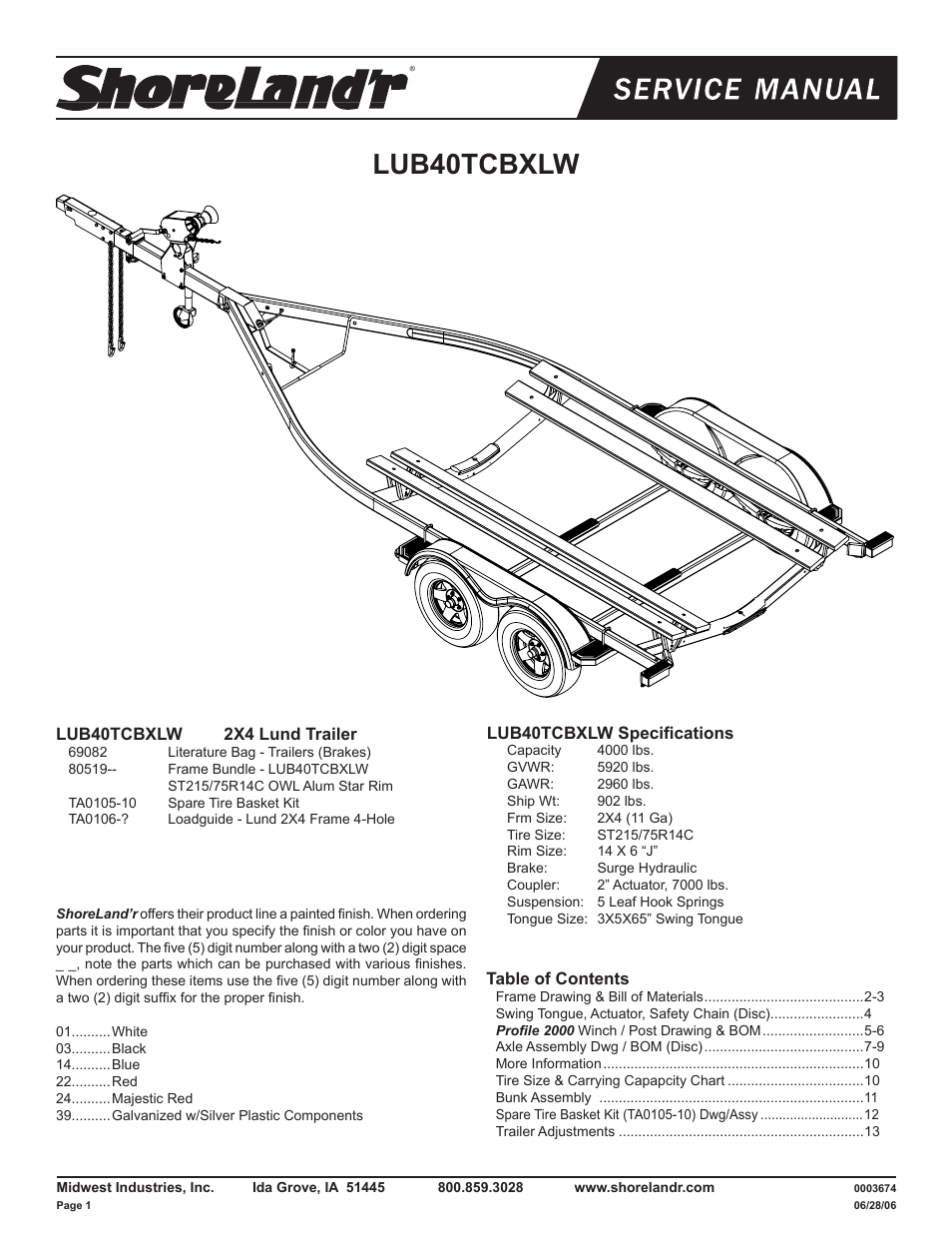 ShoreLand'r LUB40TCBXLW V.4 User Manual | 14 pages