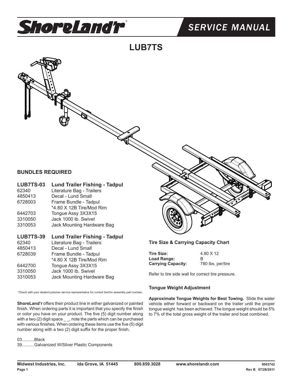 ShoreLand'r LUB7TS V.1 User Manual | 8 pages