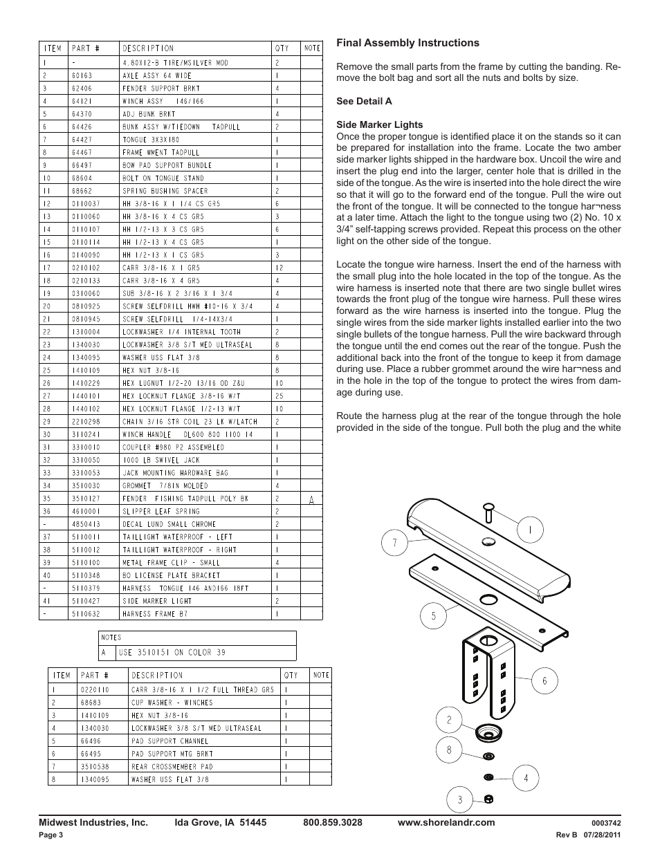 ShoreLand'r LUB7TS V.1 User Manual | Page 3 / 8