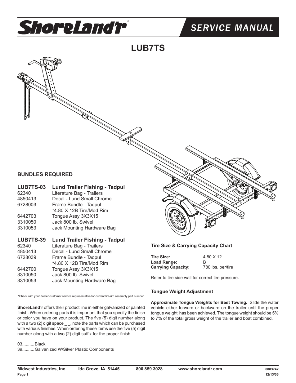 ShoreLand'r LUB7TS V.2 User Manual | 8 pages