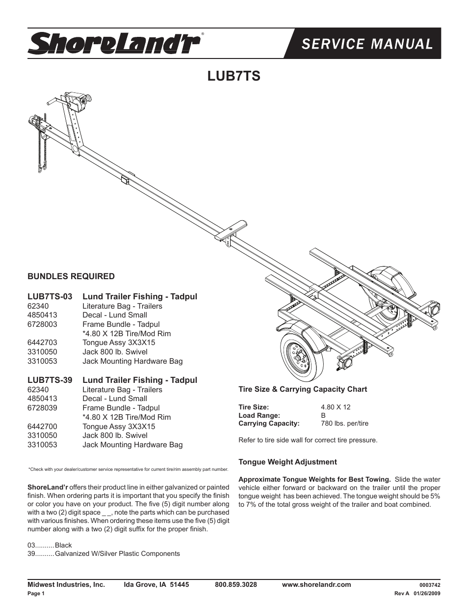ShoreLand'r LUB7TS V.3 User Manual | 8 pages
