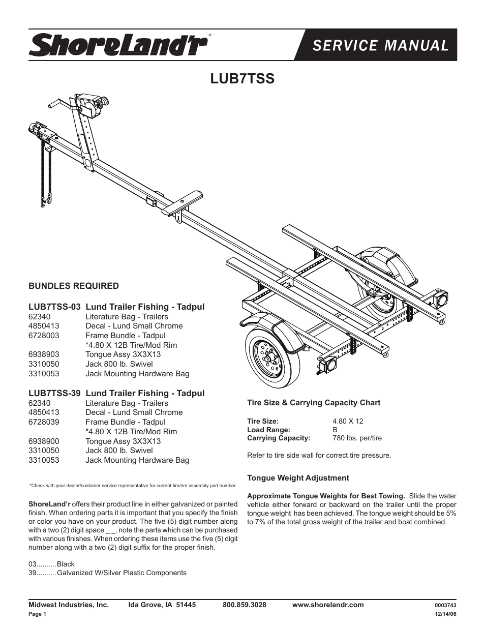 ShoreLand'r LUB7TSS V.2 User Manual | 8 pages