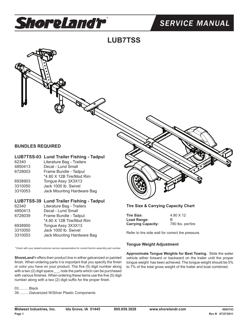 ShoreLand'r LUB7TSS V.3 User Manual | 8 pages