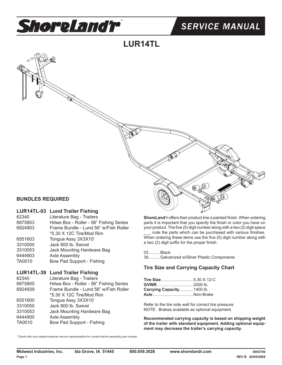 ShoreLand'r LUR14TL V.3 User Manual | 8 pages