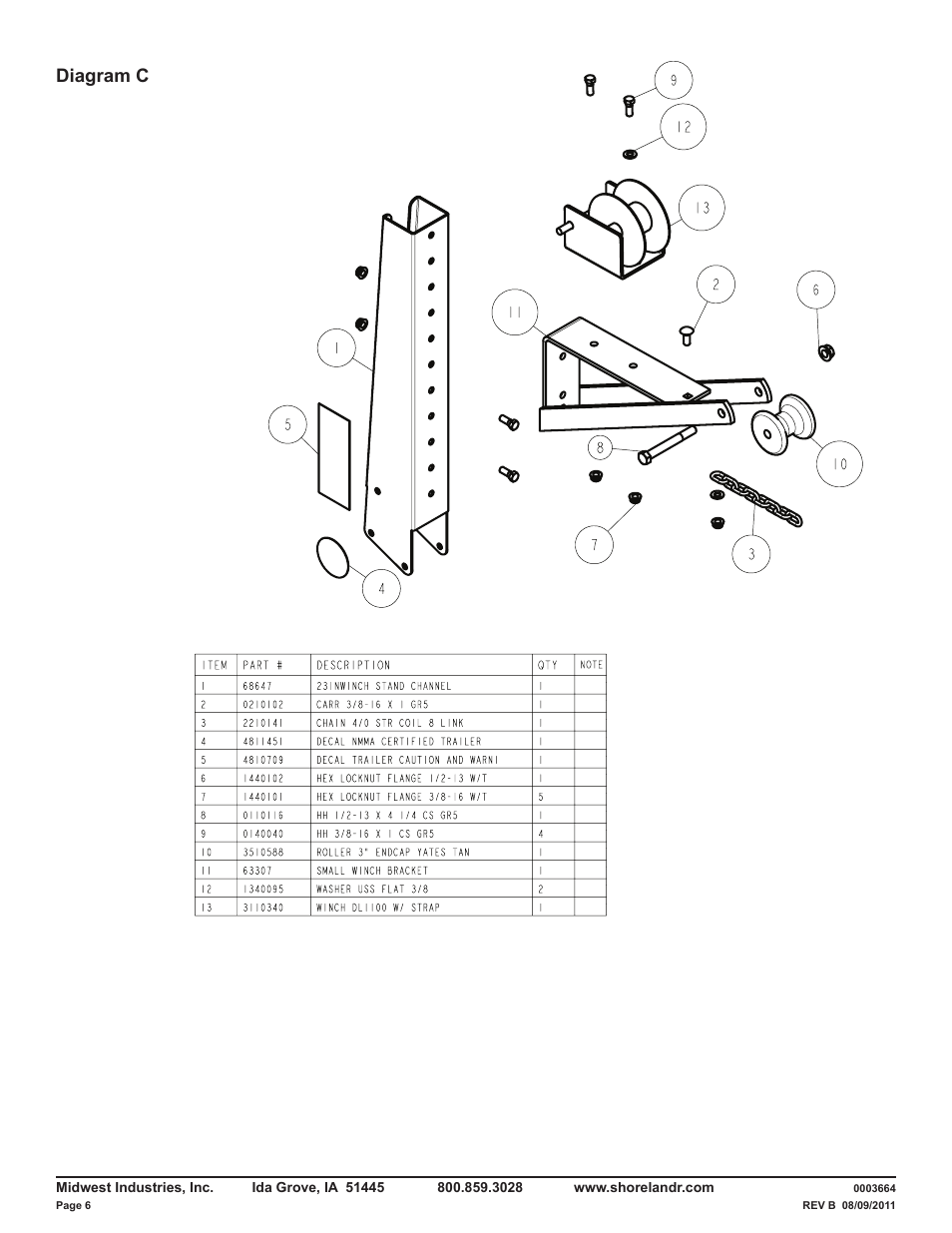 Diagram c | ShoreLand'r LUR14TM V.3 User Manual | Page 6 / 8