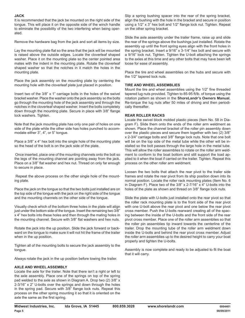 ShoreLand'r LUR14TS User Manual | Page 5 / 8