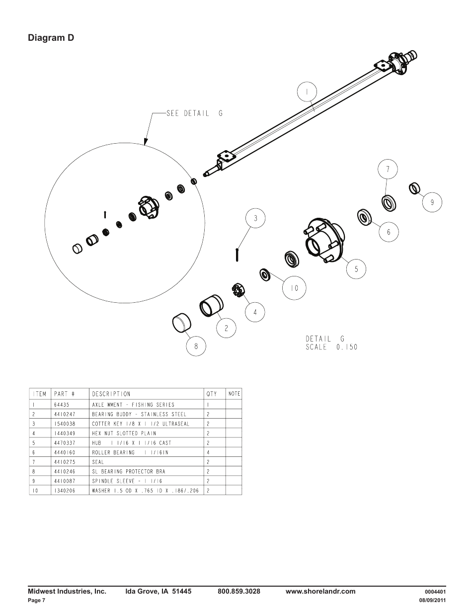 Diagram d | ShoreLand'r LUR14TS User Manual | Page 7 / 8