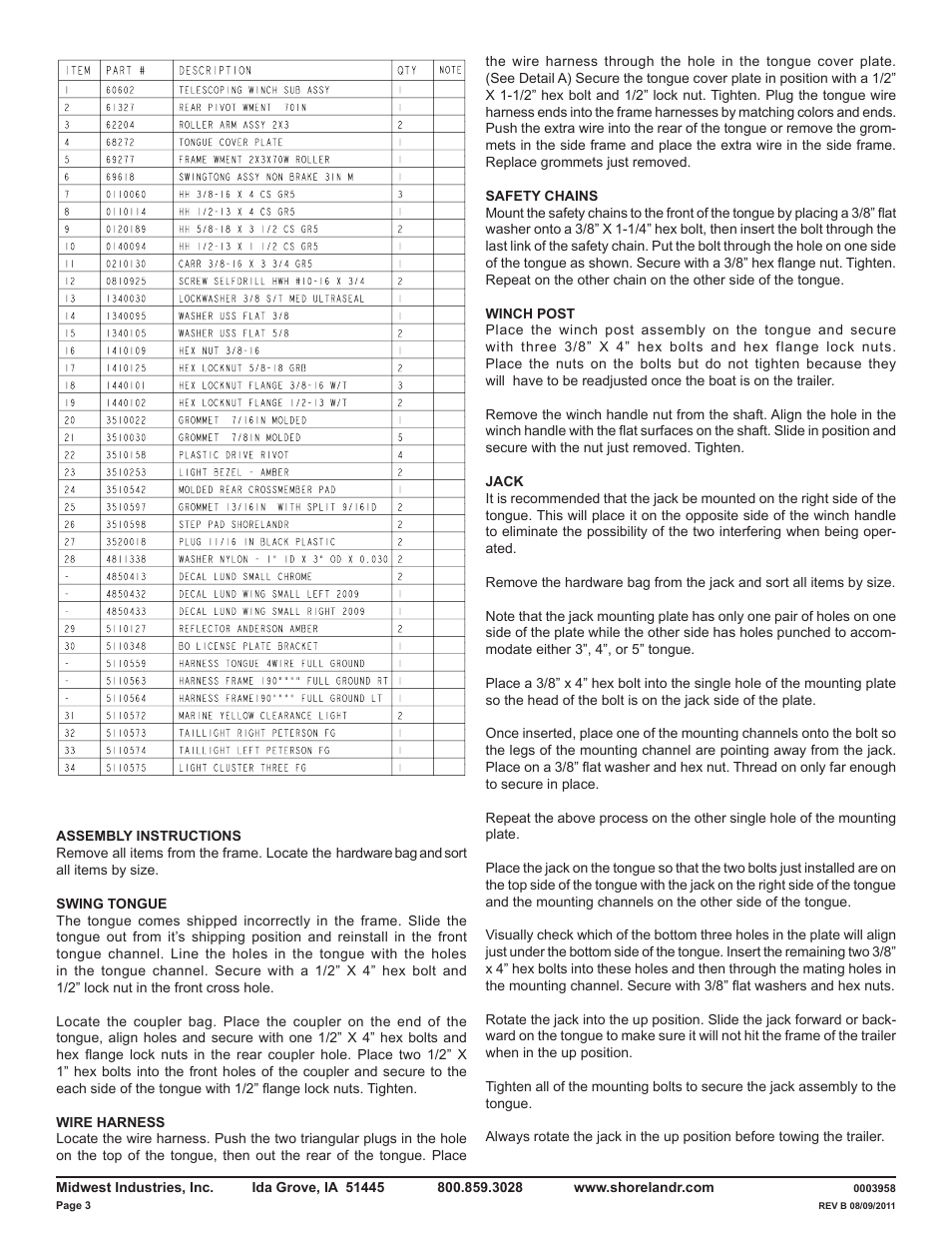 ShoreLand'r LURE22LTMH V.2 User Manual | Page 3 / 12