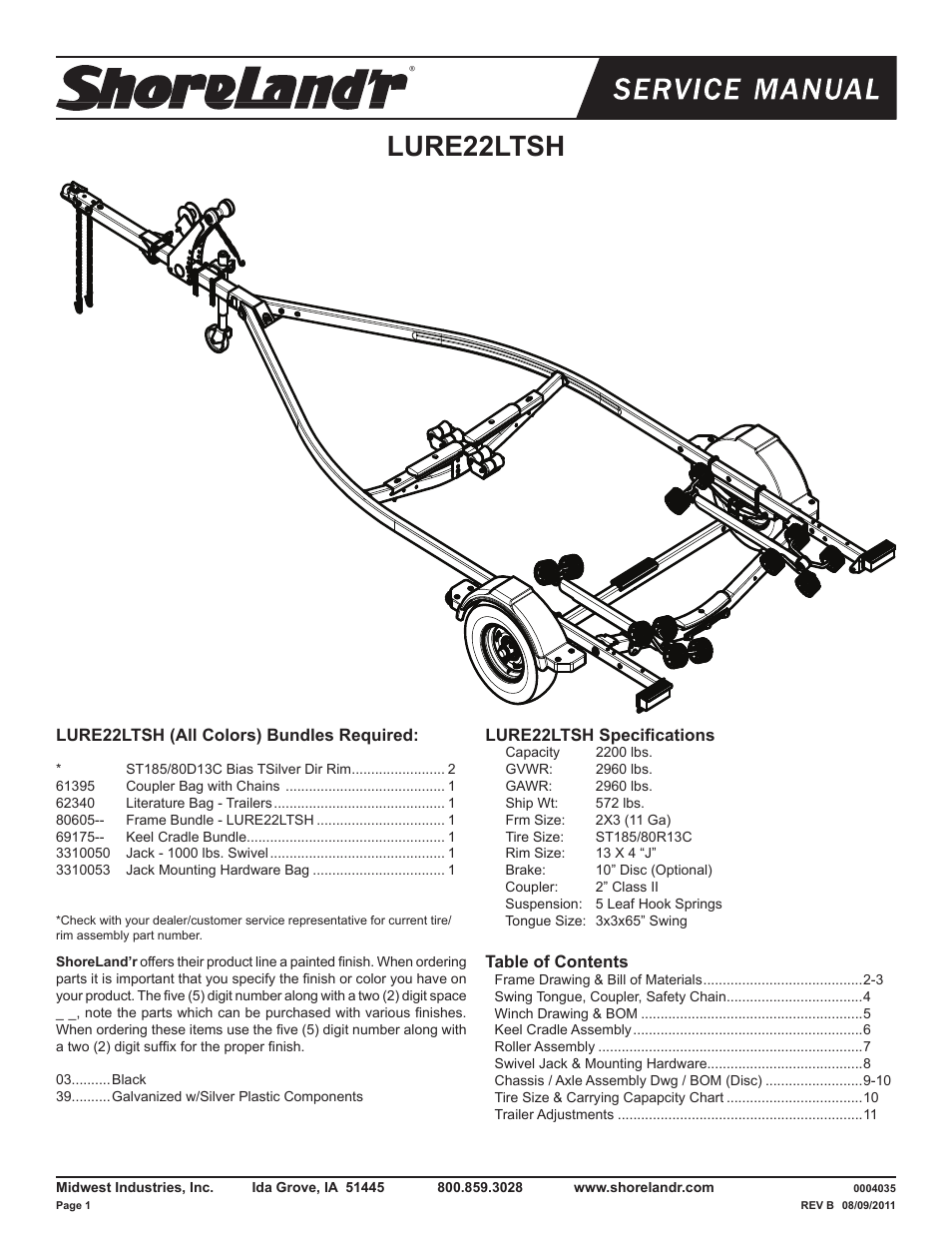 ShoreLand'r LURE22LTSH V.1 User Manual | 12 pages