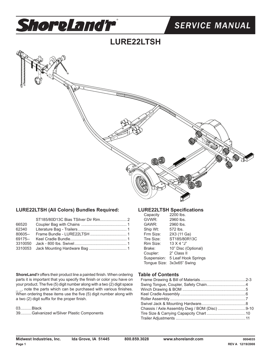 ShoreLand'r LURE22LTSH V.2 User Manual | 12 pages