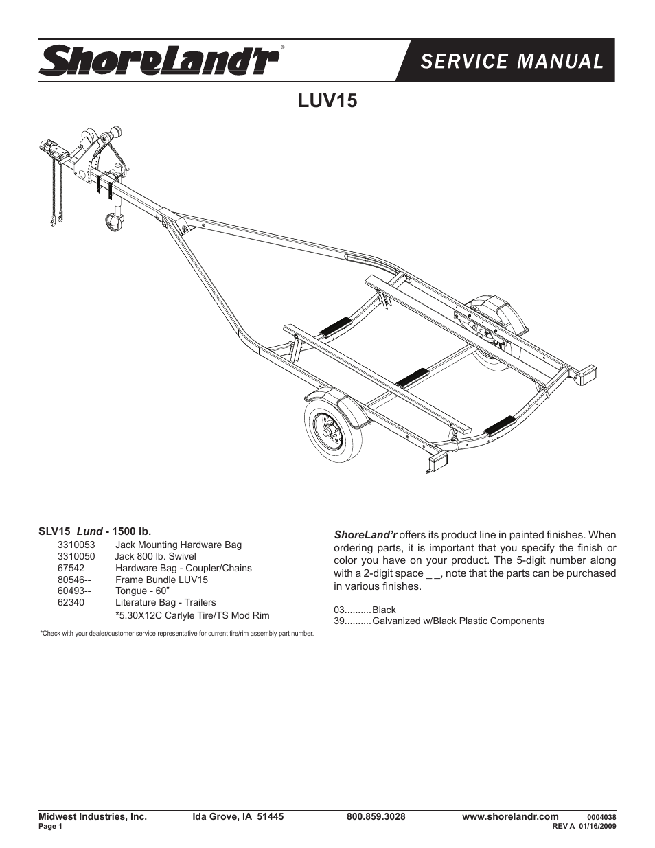 ShoreLand'r LUV15 V.1 User Manual | 8 pages