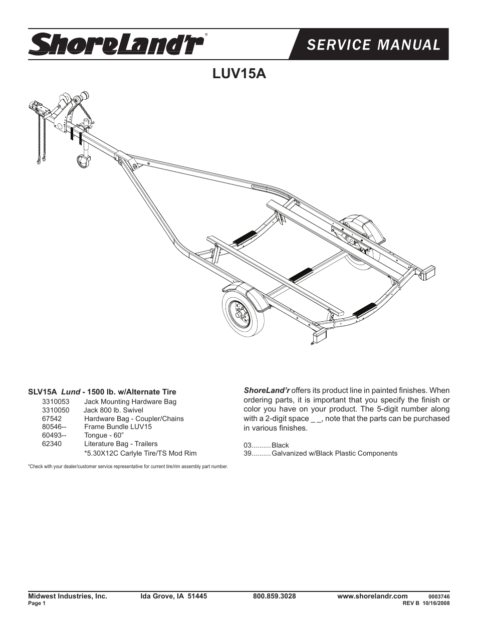 ShoreLand'r LUV15A V.1 User Manual | 8 pages