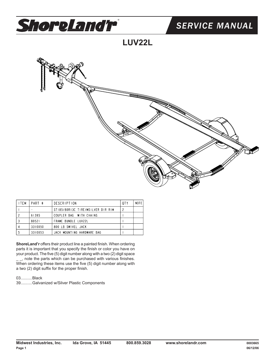 ShoreLand'r LUV22L V.1 User Manual | 10 pages