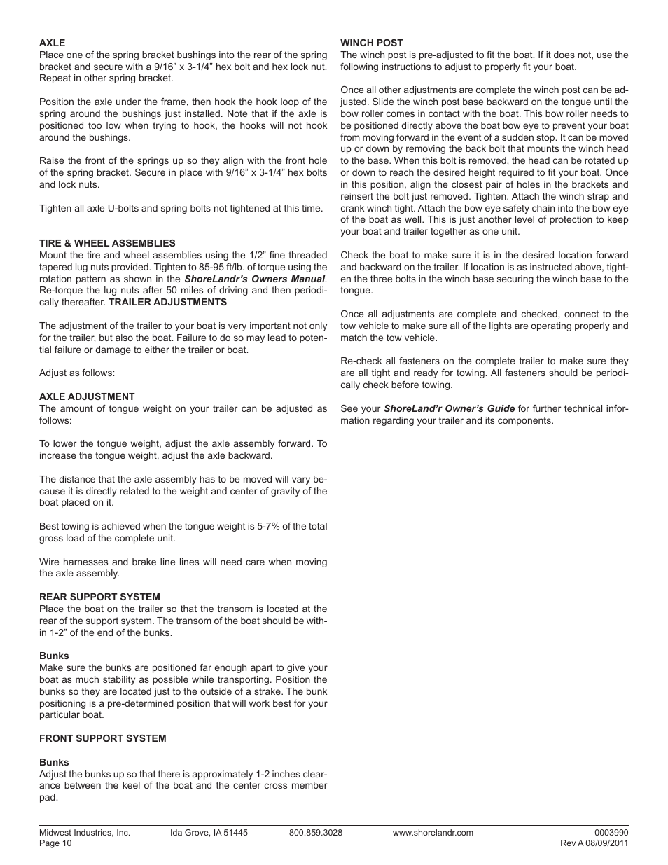 ShoreLand'r LUV2314LTSH V.1 User Manual | Page 10 / 10