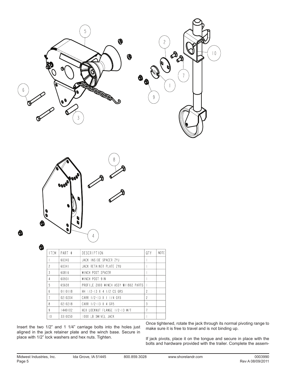 ShoreLand'r LUV2314LTSH V.1 User Manual | Page 5 / 10