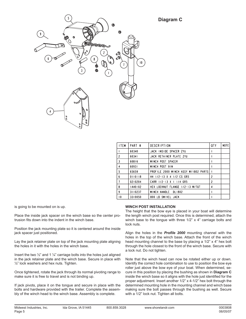 Diagram c | ShoreLand'r LUV2314SW V.2 User Manual | Page 5 / 10