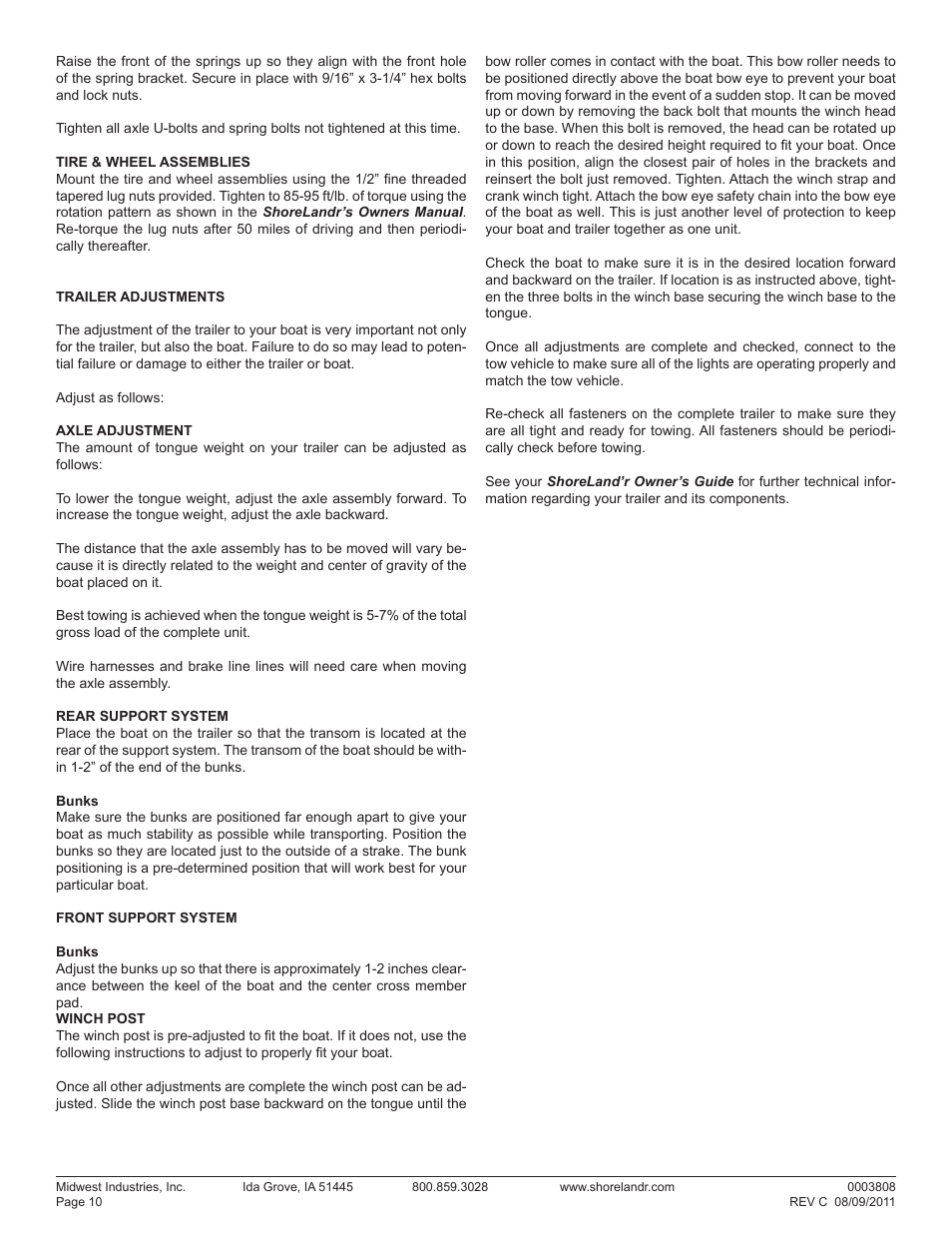 ShoreLand'r LUV2314SW V.3 User Manual | Page 10 / 10