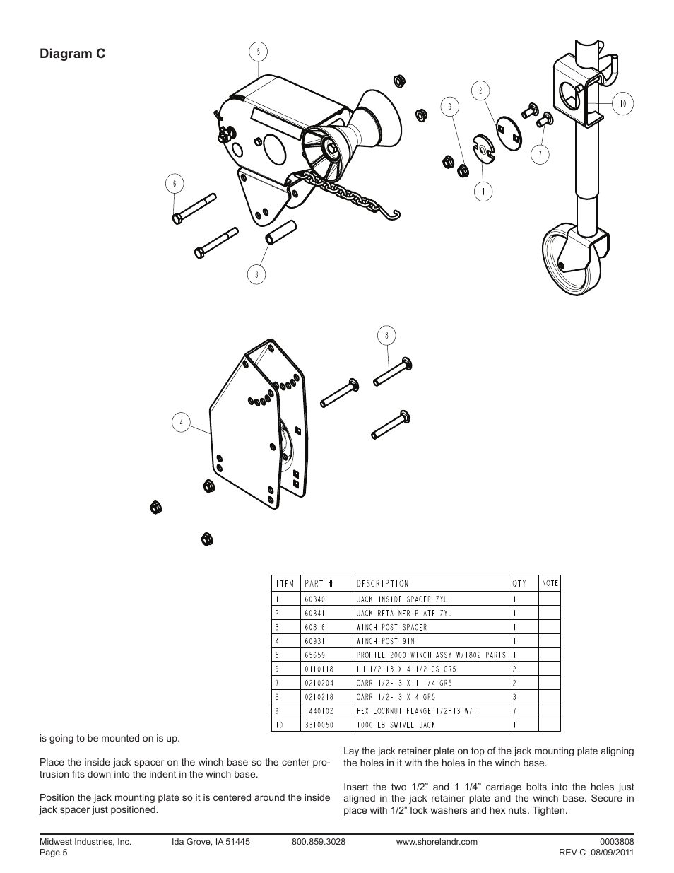 Diagram c | ShoreLand'r LUV2314SW V.3 User Manual | Page 5 / 10