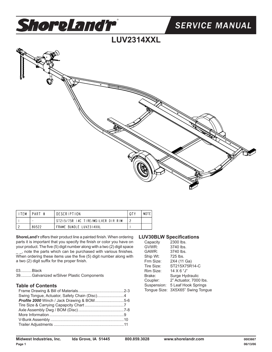 ShoreLand'r LUV2314XXL V.2 User Manual | 10 pages