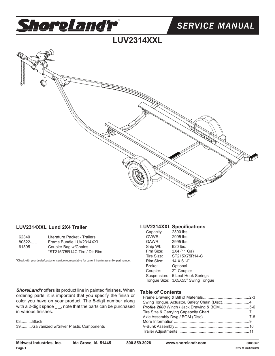ShoreLand'r LUV2314XXL V.3 User Manual | 10 pages