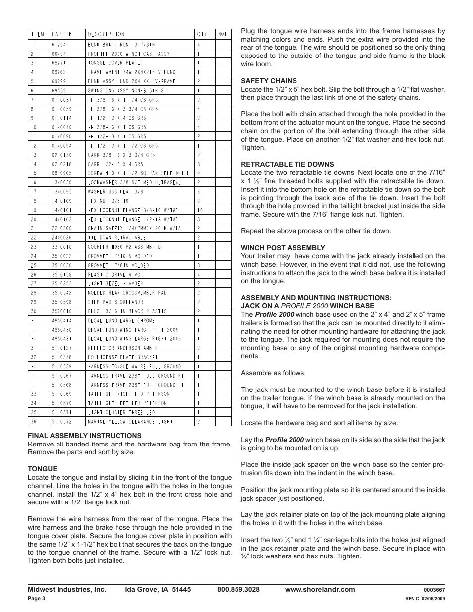ShoreLand'r LUV2314XXL V.3 User Manual | Page 3 / 10