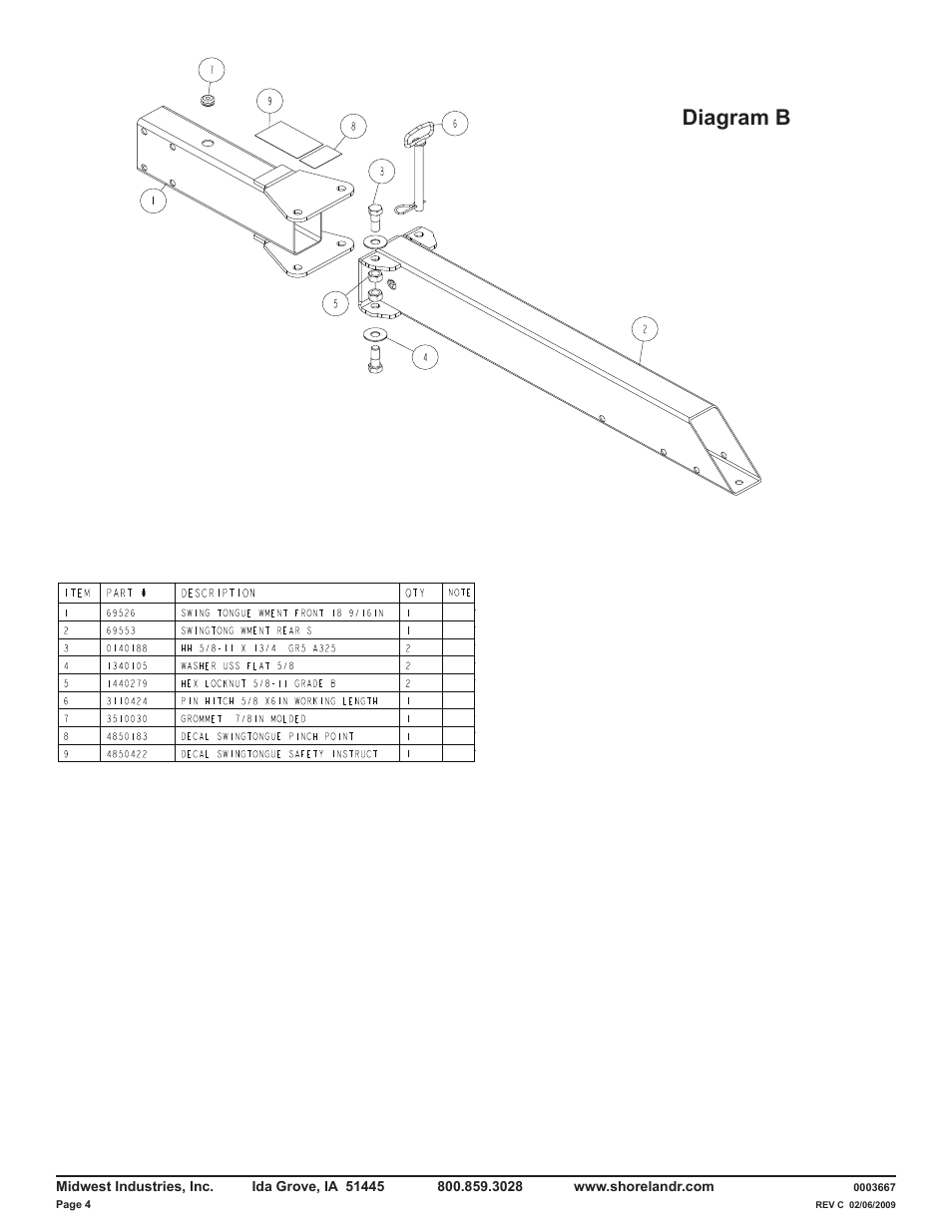 Diagram b | ShoreLand'r LUV2314XXL V.3 User Manual | Page 4 / 10