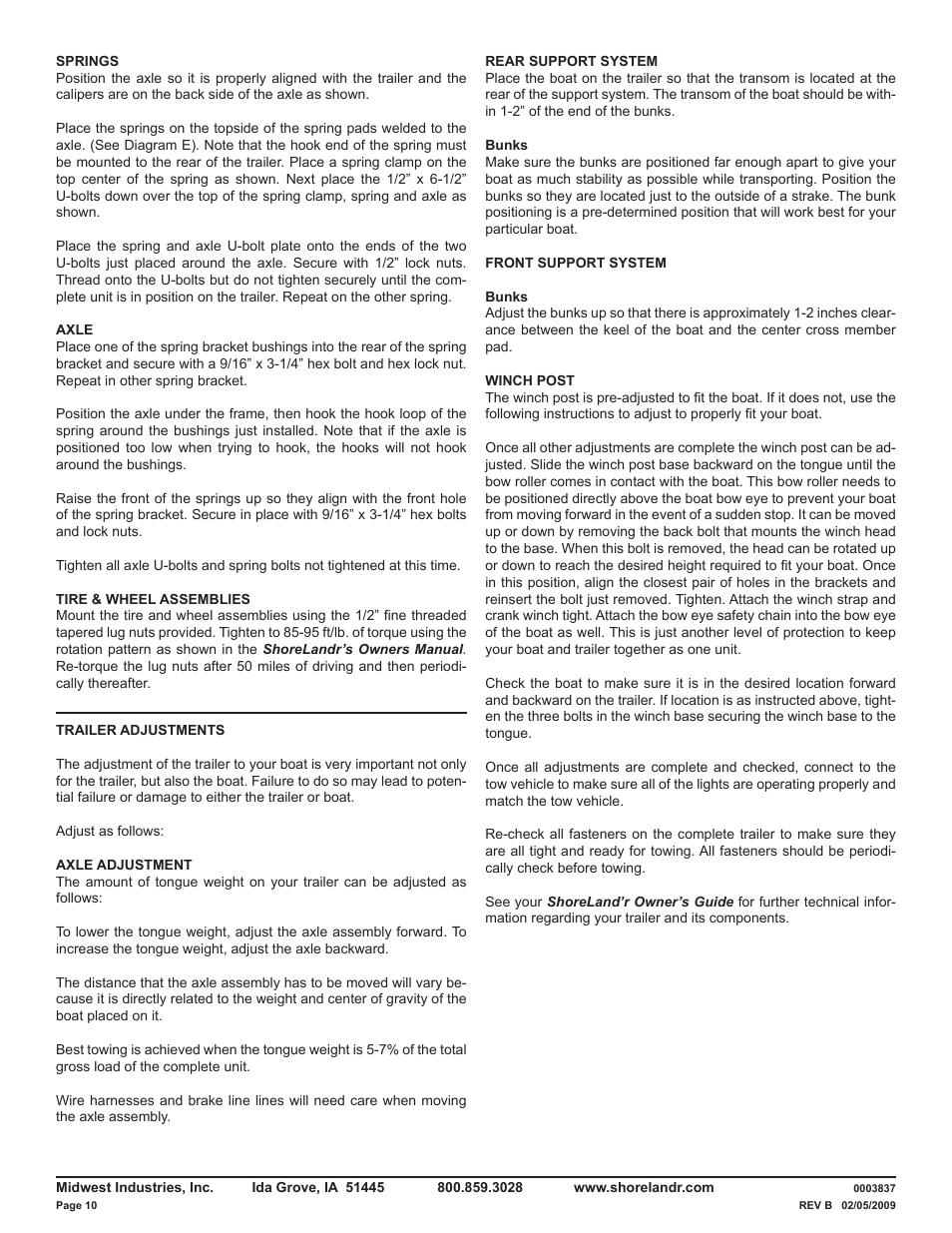 ShoreLand'r LUV28BXXL V.1 User Manual | Page 10 / 10