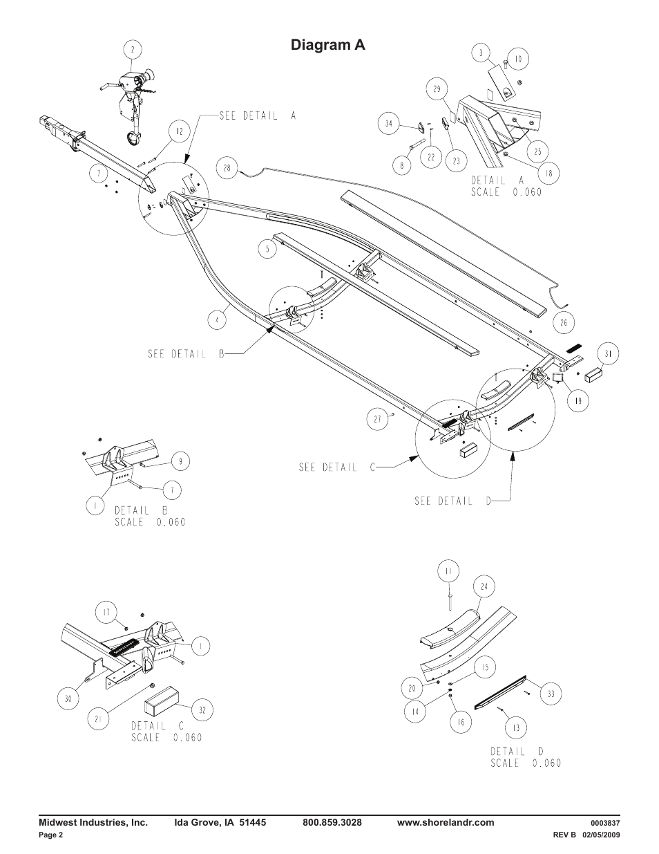 Diagram a | ShoreLand'r LUV28BXXL V.1 User Manual | Page 2 / 10