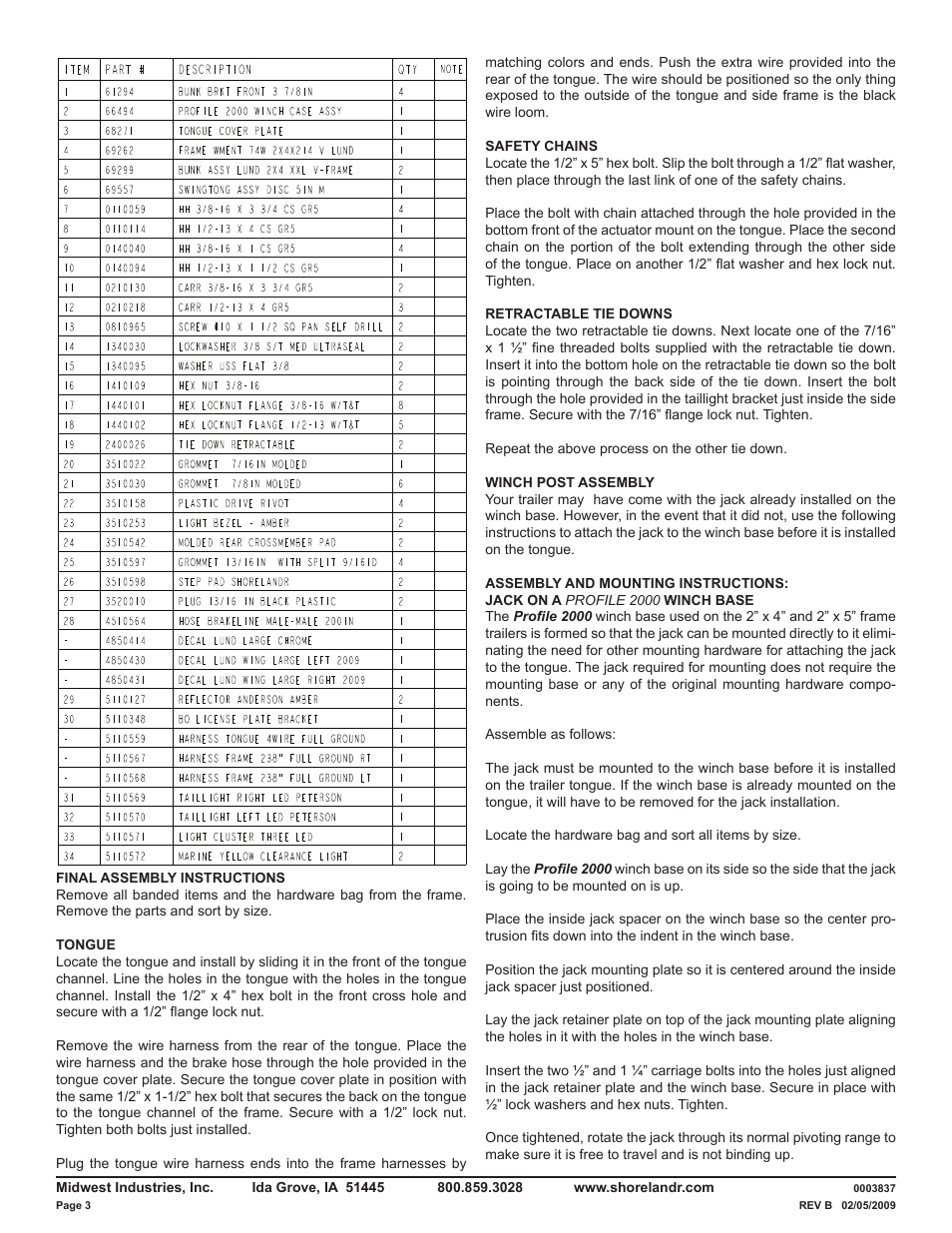 ShoreLand'r LUV28BXXL V.1 User Manual | Page 3 / 10