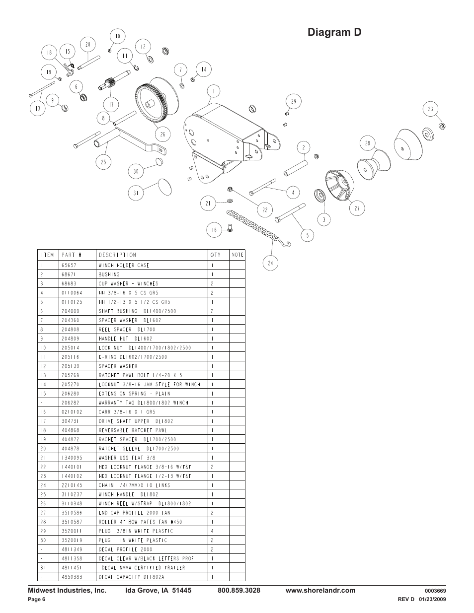 Diagram d | ShoreLand'r LUV30BLW V.1 User Manual | Page 6 / 12