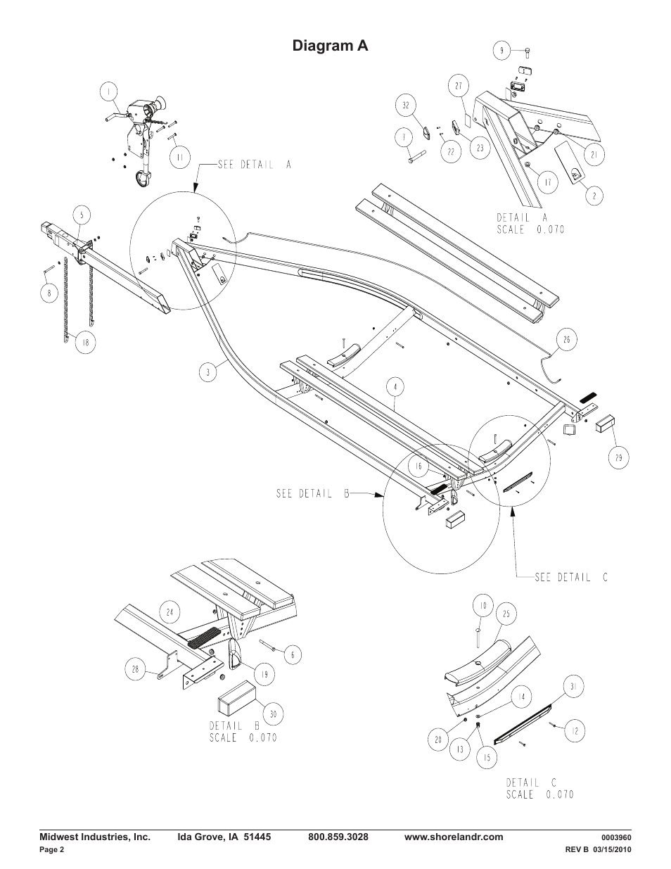 Diagram a | ShoreLand'r LUV30BLWTMH V.1 User Manual | Page 2 / 12