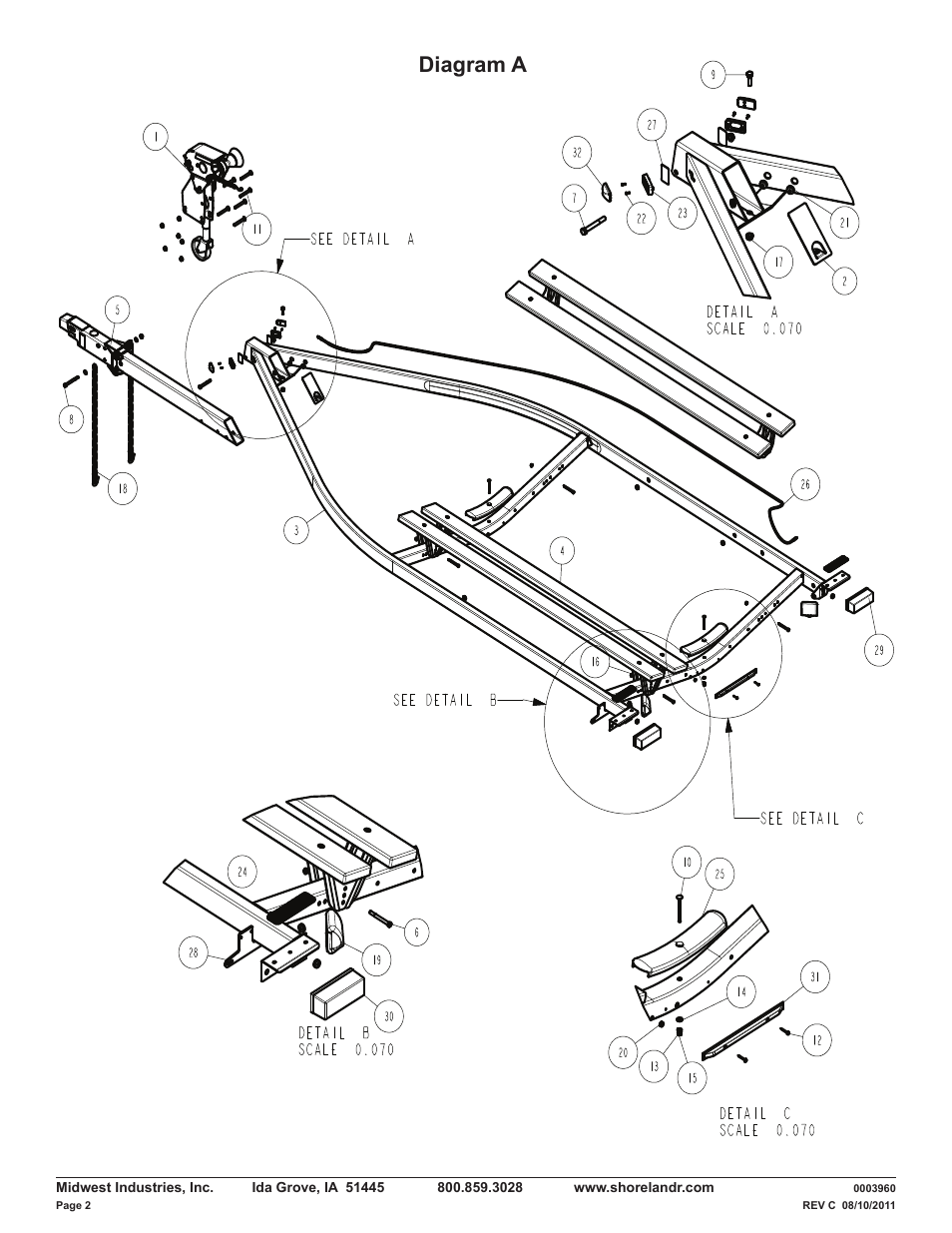 Diagram a | ShoreLand'r LUV30BLWTMH V.2 User Manual | Page 2 / 12