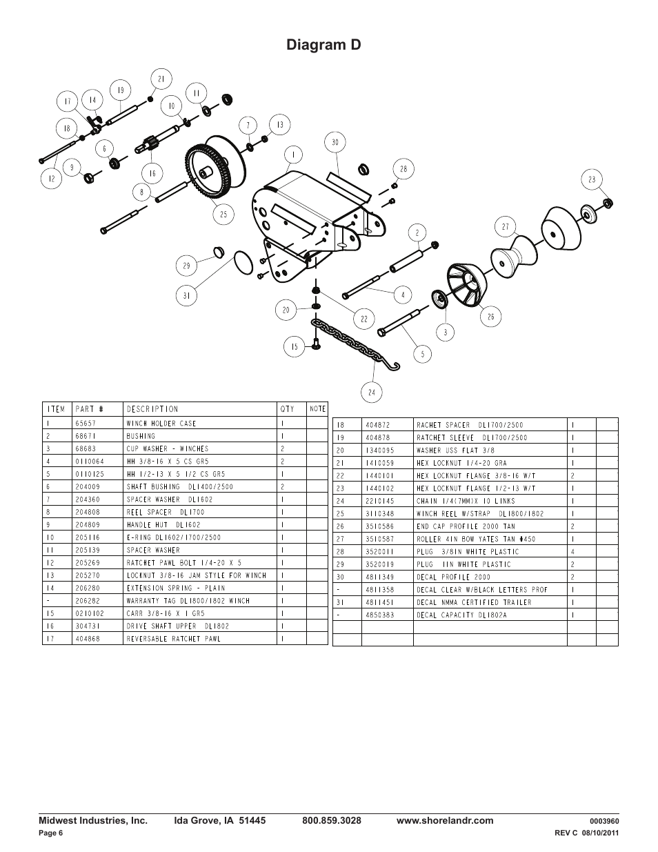 Diagram d | ShoreLand'r LUV30BLWTMH V.2 User Manual | Page 6 / 12