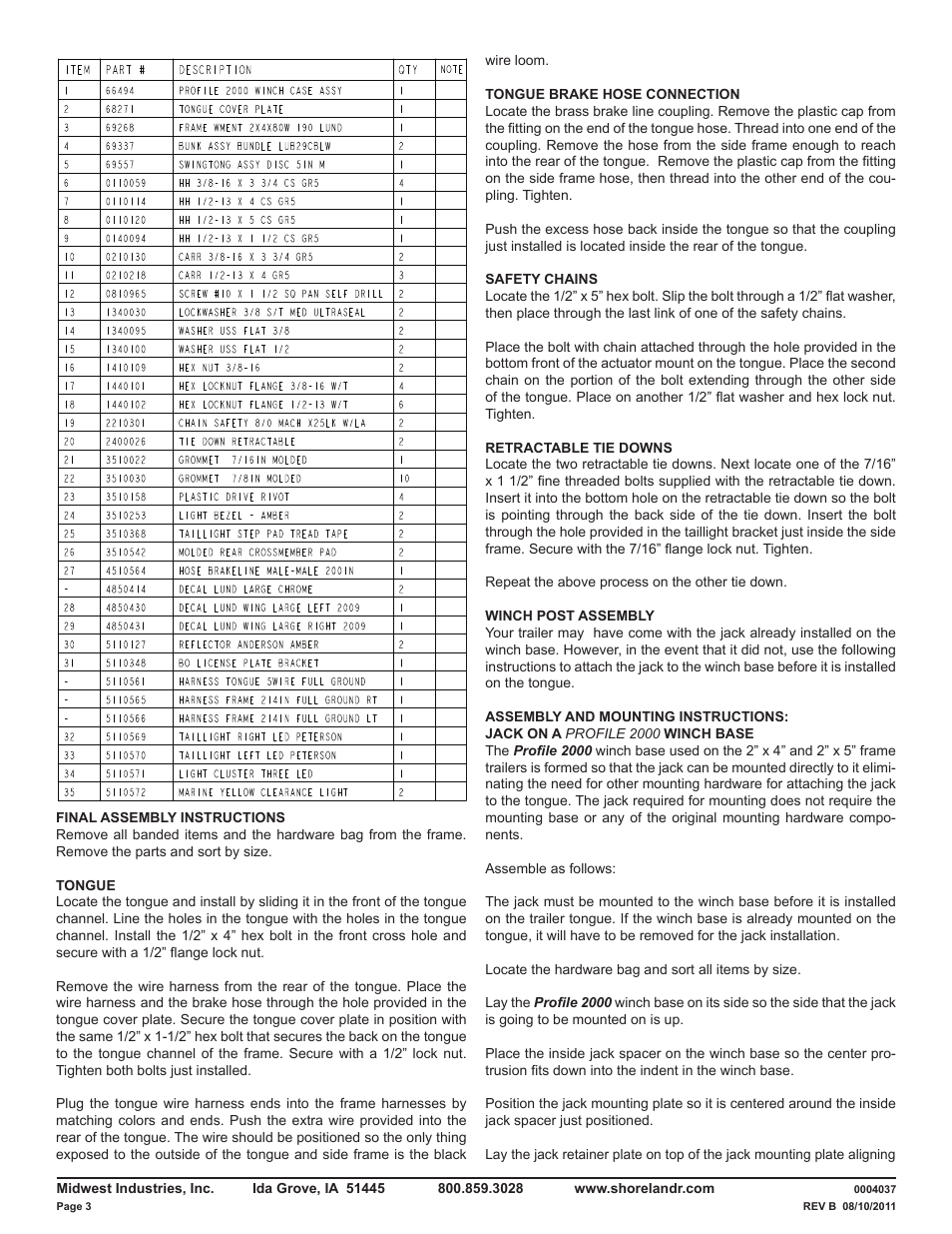 ShoreLand'r LUV30BLWTSH V.1 User Manual | Page 3 / 12