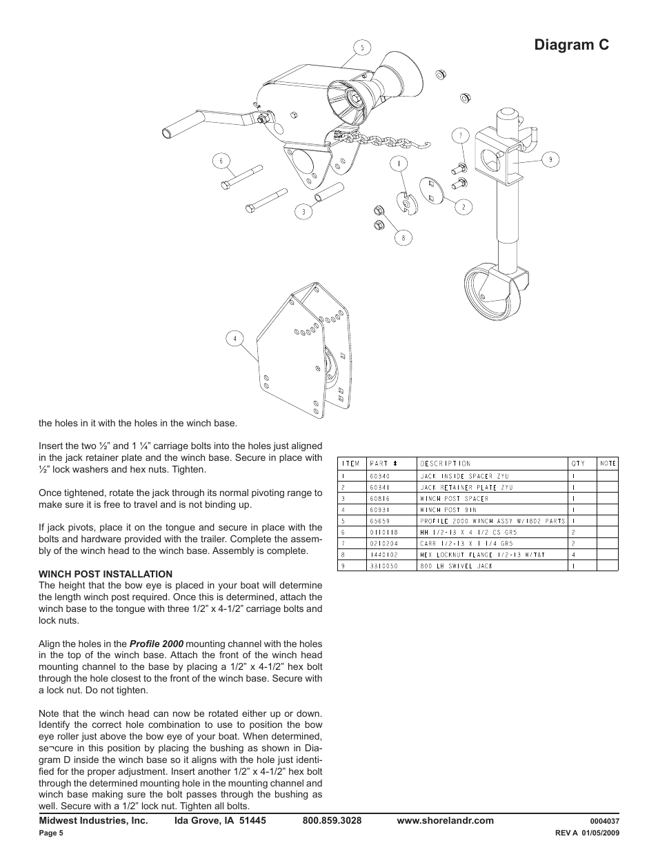 Diagram c | ShoreLand'r LUV30BLWTSH V.2 User Manual | Page 5 / 12