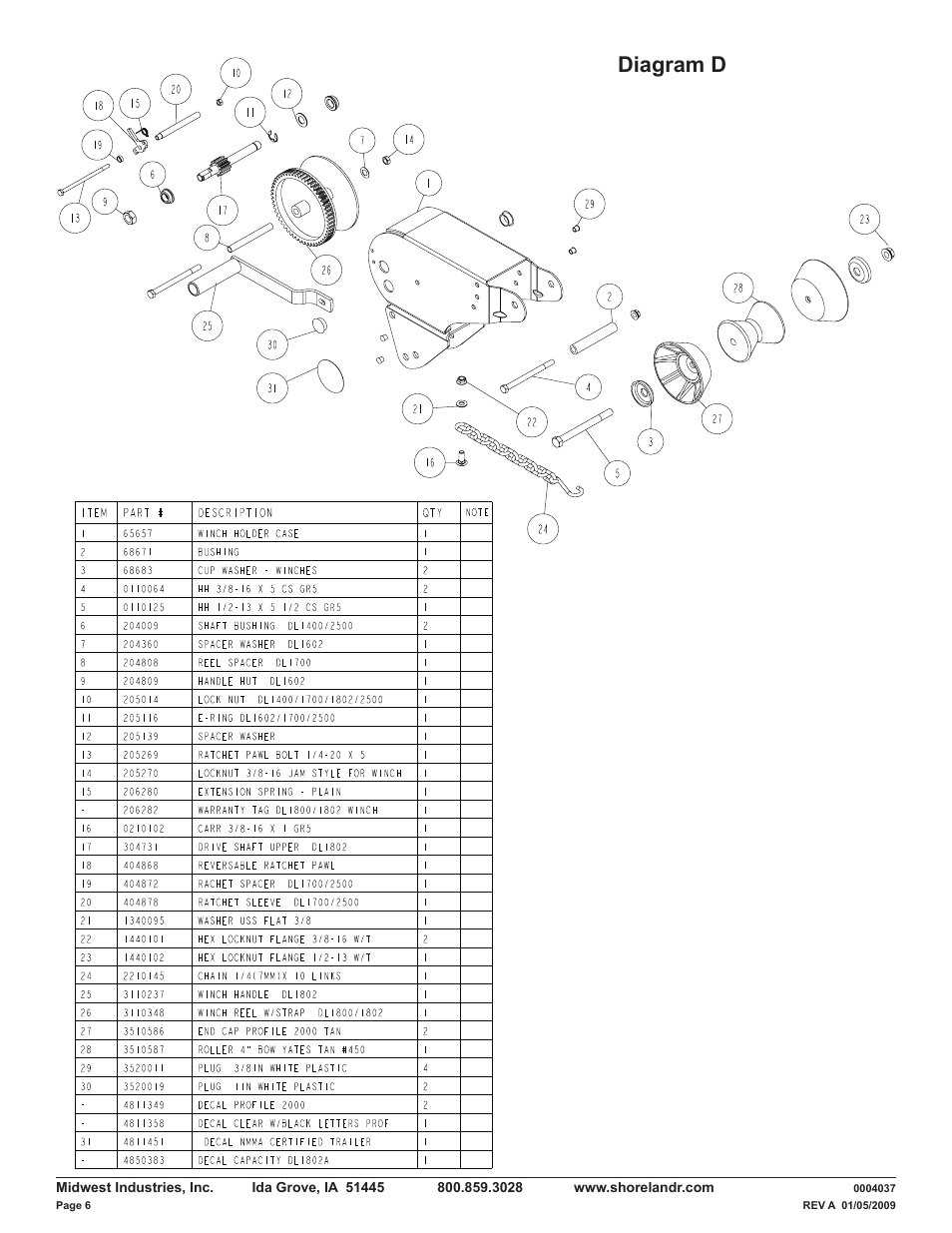 Diagram d | ShoreLand'r LUV30BLWTSH V.2 User Manual | Page 6 / 12