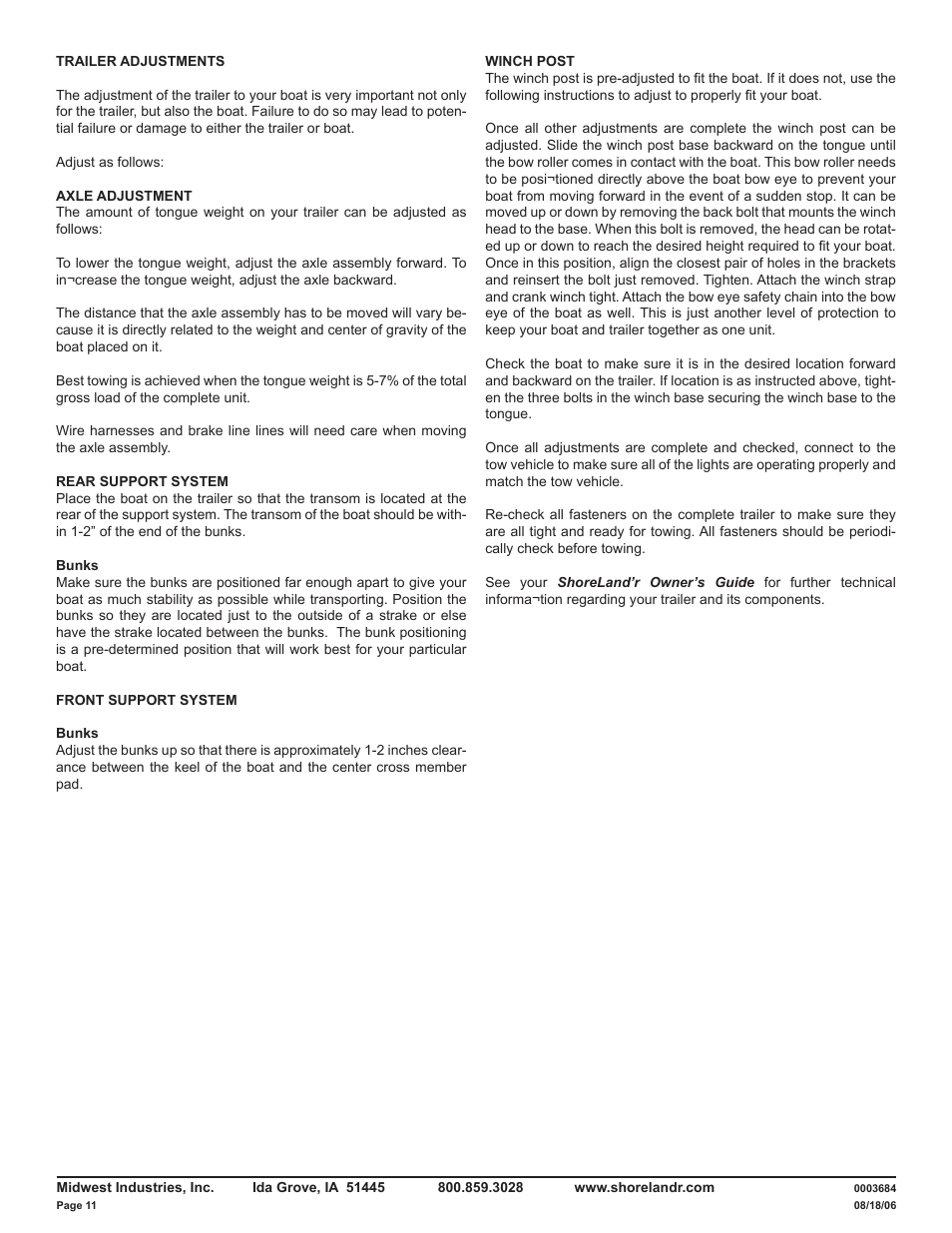 ShoreLand'r LUV30BSW V.2 User Manual | Page 11 / 12