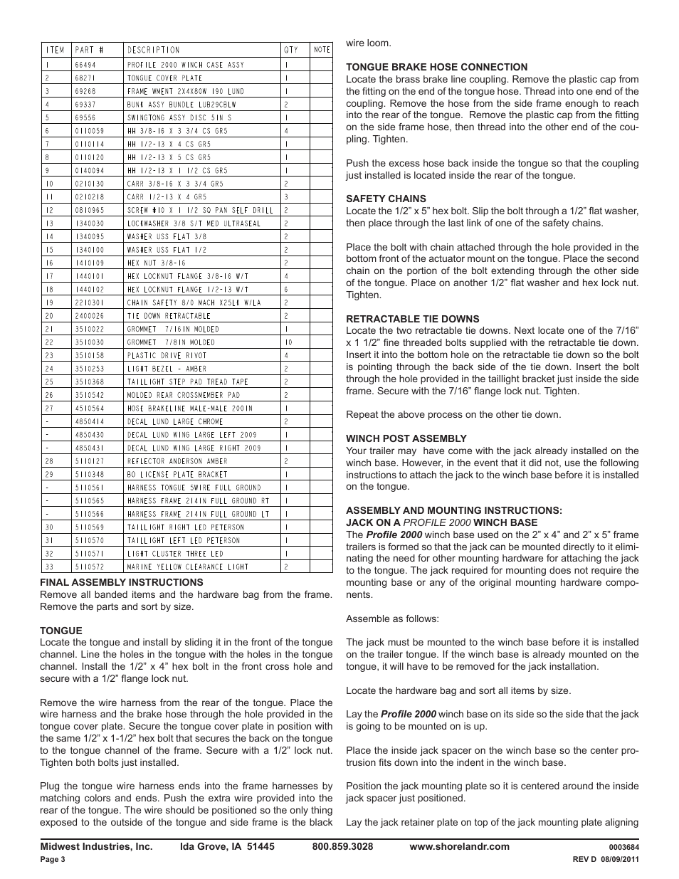 ShoreLand'r LUV30BSW V.3 User Manual | Page 3 / 12