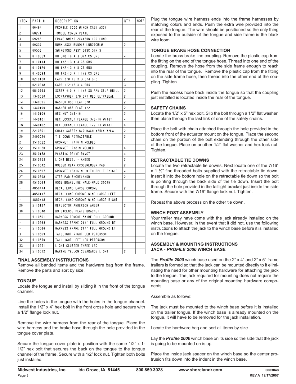 ShoreLand'r LUV40TBLW V.1 User Manual | Page 3 / 12