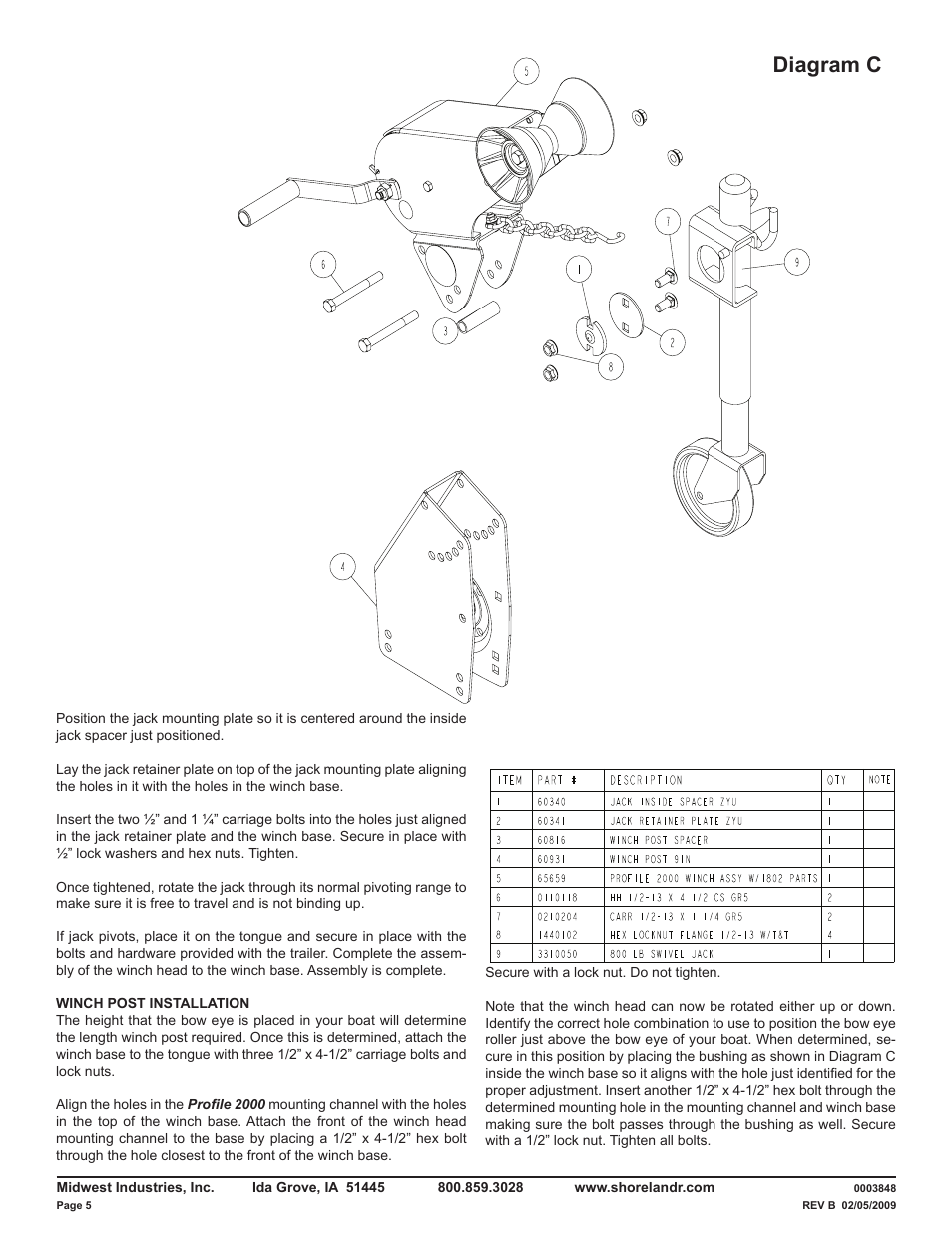 Diagram c | ShoreLand'r LUV40TBLW V.2 User Manual | Page 5 / 13